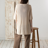 Yerse - 42524_002 - Cárdigan largo de punto mezcla de algodón y lino - Mujer