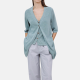 Yerse - 42524_018 - Cárdigan largo de punto mezcla de algodón y lino - Mujer