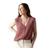 Yerse - 42525_068 - Chaleco de punto mezcla de algodón y lino - Mujer