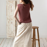 Yerse - 42525_068 - Chaleco de punto mezcla de algodón y lino - Mujer