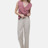 Yerse - 42525_068 - Chaleco de punto mezcla de algodón y lino - Mujer