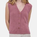 Yerse - 42525_068 - Chaleco de punto mezcla de algodón y lino - Mujer