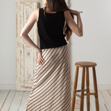 Yerse - 42813_103 - Falda midi recta con goma en la cintura 100% lyocell - Mujer