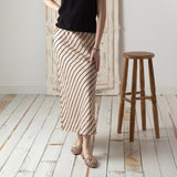 Yerse - 42813_103 - Falda midi recta con goma en la cintura 100% lyocell - Mujer