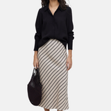 Yerse - 42813_103 - Falda midi recta con goma en la cintura 100% lyocell - Mujer