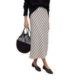 Yerse - 42813_103 - Falda midi recta con goma en la cintura 100% lyocell - Mujer