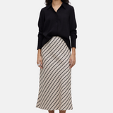 Yerse - 42813_103 - Falda midi recta con goma en la cintura 100% lyocell - Mujer