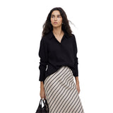 Yerse - 42813_103 - Falda midi recta con goma en la cintura 100% lyocell - Mujer