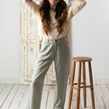 Yerse - 42816_017 - Pantalones rectos con cremallera y botones - Mujer