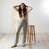Yerse - 42816_017 - Pantalones rectos con cremallera y botones - Mujer