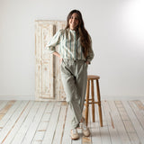 Yerse - 42816_017 - Pantalones rectos con cremallera y botones - Mujer