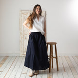 Yerse - 42837_055 - Falda con cintura elástica y bolsillos de popelín 100% algodón - Mujer