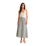 Yerse - 42844_217 - Falda midi con cintura elástica y bolsillos 100% algodón - Mujer