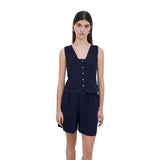 Yerse - 42853_055 - Shorts de lino con bolsillos - Mujer