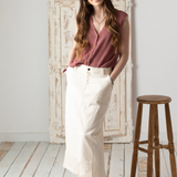 Yerse - 42866_002 - Falda vaquera midi con bolsillos - Mujer