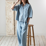 Yerse - 42868_051 - Chaqueta vaquera de manga corta mezcla de algodón y téncel - Mujer