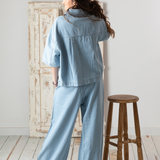 Yerse - 42868_051 - Chaqueta vaquera de manga corta mezcla de algodón y téncel - Mujer