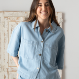 Yerse - 42868_051 - Chaqueta vaquera de manga corta mezcla de algodón y téncel - Mujer