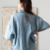 Yerse - 42868_051 - Chaqueta vaquera de manga corta mezcla de algodón y téncel - Mujer