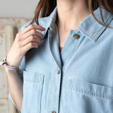 Yerse - 42868_051 - Chaqueta vaquera de manga corta mezcla de algodón y téncel - Mujer