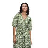Yerse - 42894_127 - Vestido largo con mangas abullonadas 100% algodón orgánico  - Mujer