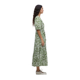 Yerse - 42894_127 - Vestido largo con mangas abullonadas 100% algodón orgánico  - Mujer