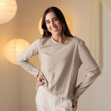 Yerse - 43109_206 – Camiseta de rayas de corte regular y manga larga 100% algodón orgánico - Mujer