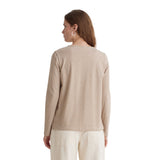 Yerse - 43109_206 – Camiseta de rayas de corte regular y manga larga 100% algodón orgánico - Mujer