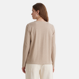 Yerse - 43109_206 – Camiseta de rayas de corte regular y manga larga 100% algodón orgánico - Mujer