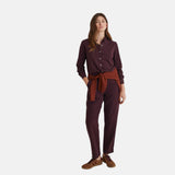 Yerse - 43162_088 – Camisa básica de manga larga 100% algodón con detalles en popelín - Mujer