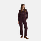 Yerse - 43162_088 – Camisa básica de manga larga 100% algodón con detalles en popelín - Mujer