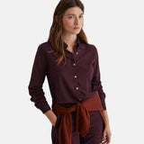 Yerse - 43162_088 – Camisa básica de manga larga 100% algodón con detalles en popelín - Mujer