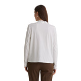 Yerse - 43163_001 – Camiseta de manga larga 100% algodón con volante en el cuello y puños - Mujer