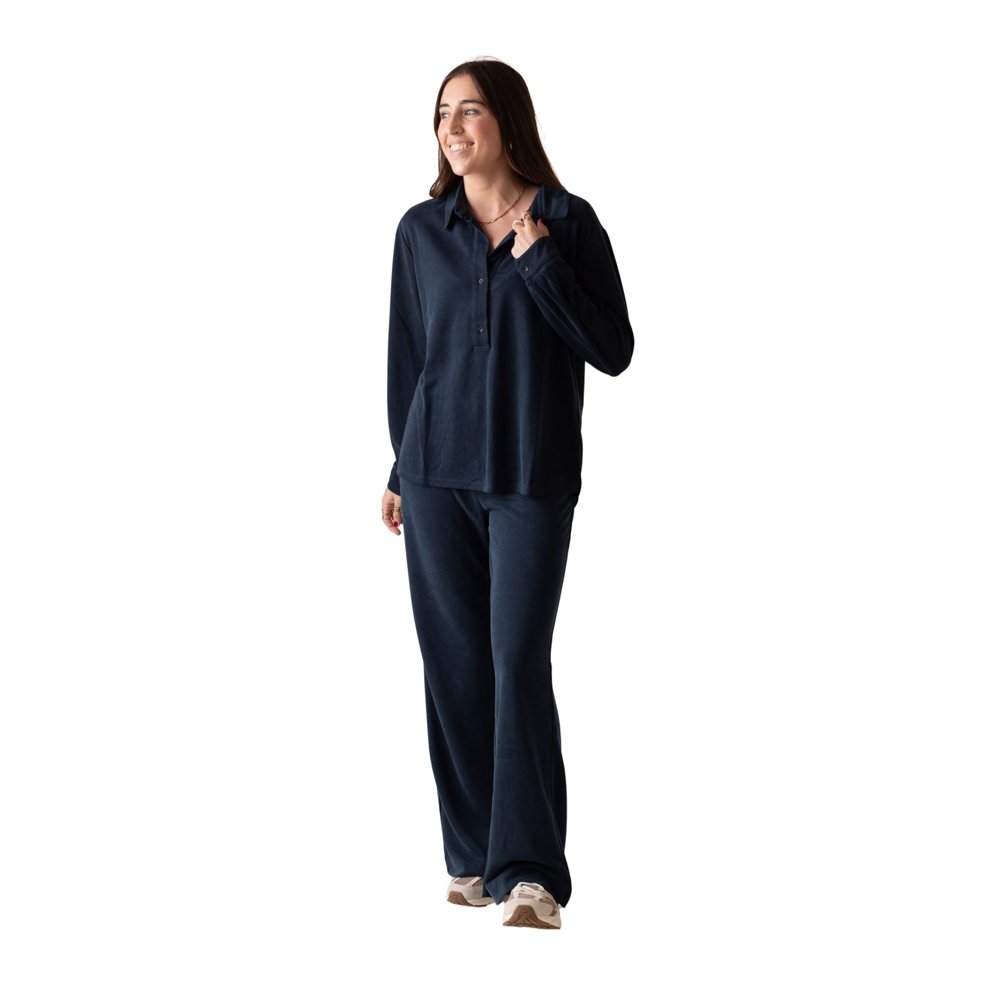 Pantalones anchos azul marino Yerse – Comodidad con estilo Konestilochic