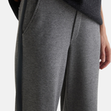 Yerse - 43322_036 – Pantalones anchos afranelados de algodón y viscosa con cintura elástica - Mujer