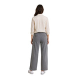 Yerse - 43322_036 – Pantalones anchos afranelados de algodón y viscosa con cintura elástica - Mujer