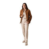 Pantalones beige de punto afranelado Yerse para mujer Konestilochic