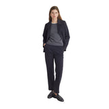 Yerse - 43382_355 - Pantalones rectos de punto en jacquard de cuadros - Mujer