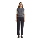 Yerse - 43382_355 - Pantalones rectos de punto en jacquard de cuadros - Mujer