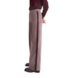 Yerse - 43391_388 - Pantalones anchos de punto en jacquard de pata de gallo - Mujer