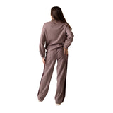 Yerse - 43391_388 - Pantalones anchos de punto en jacquard de pata de gallo - Mujer