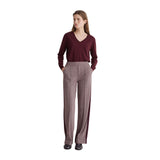 Yerse - 43391_388 - Pantalones anchos de punto en jacquard de pata de gallo - Mujer