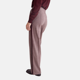 Yerse - 43391_388 - Pantalones anchos de punto en jacquard de pata de gallo - Mujer