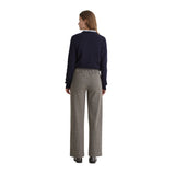 Yerse - 43422_333 - Pantalones anchos de punto en jacquard de cuadros - Mujer