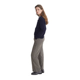 Yerse - 43422_333 - Pantalones anchos de punto en jacquard de cuadros - Mujer