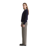 Yerse - 43422_333 - Pantalones anchos de punto en jacquard de cuadros - Mujer