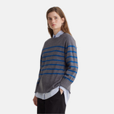 Yerse - 43515_233 – Jersey de rayas con sisa ranglán y cuello redondo con lana y cashmere - Mujer