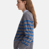 Yerse - 43515_233 – Jersey de rayas con sisa ranglán y cuello redondo con lana y cashmere - Mujer