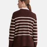 Yerse - 43515_284 – Jersey de rayas con sisa ranglán y cuello redondo con lana y cashmere - Mujer
