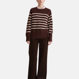 Yerse - 43515_284 – Jersey de rayas con sisa ranglán y cuello redondo con lana y cashmere - Mujer
